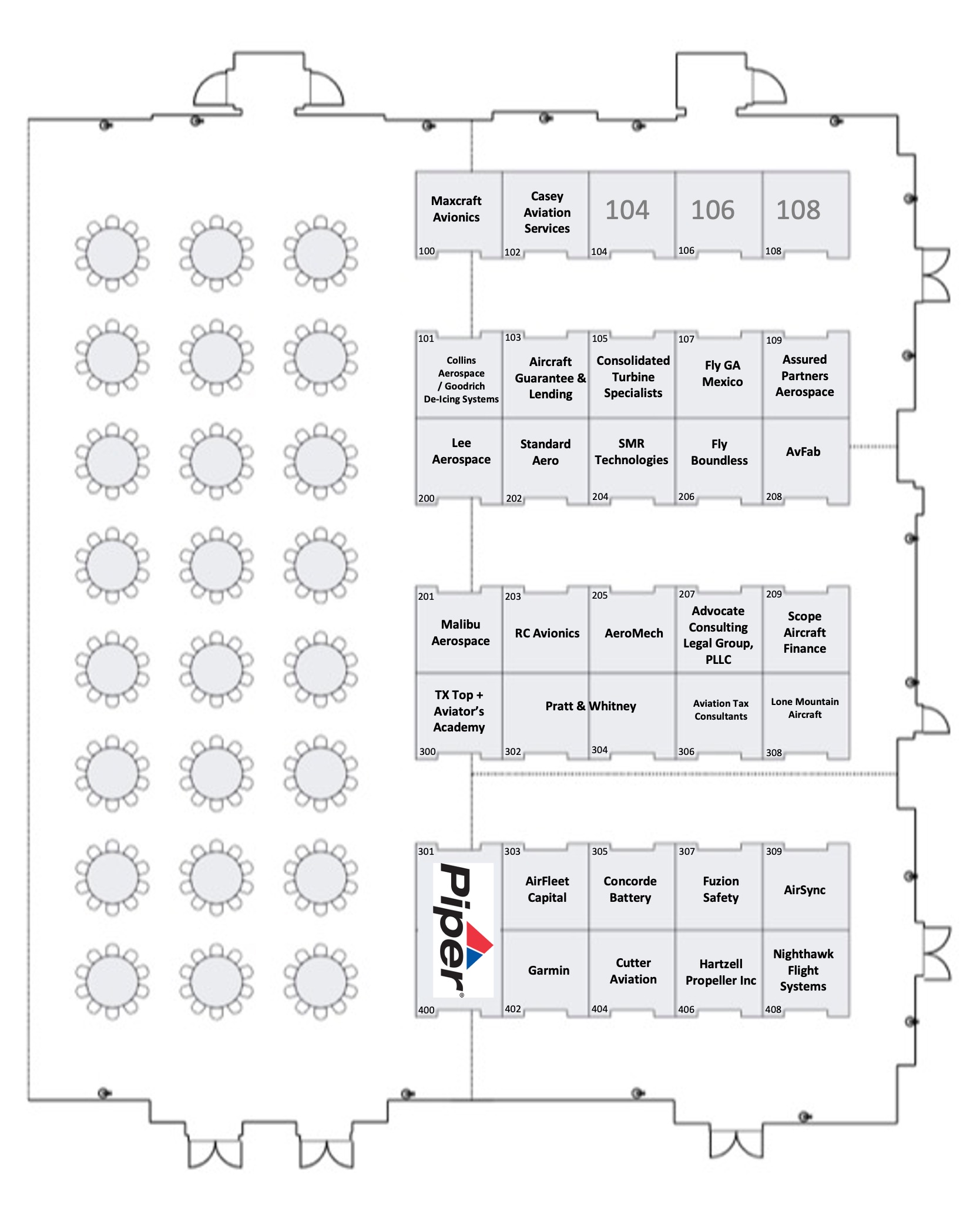 2024 PMOPA Convention Exhibit Hall Layout - Final